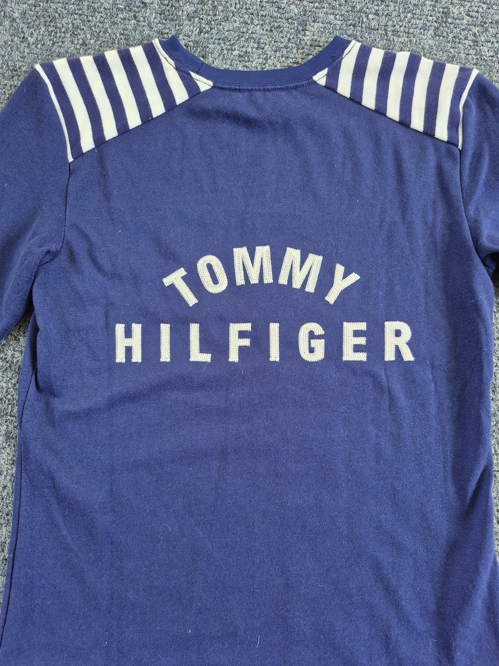 Tommy Hilfiger #15 Logo Navy Fitted Football Jersey- S/P